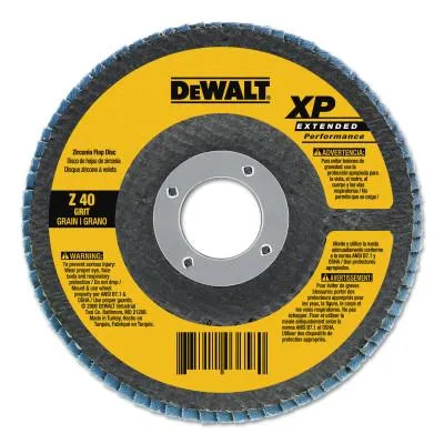 DeWalt® XP™ Ext Perf Flap Disc, 4-1/2 in, 80 Grit, 5/8 in-11 Arbor, 13,300 RPM, T27, DW8256