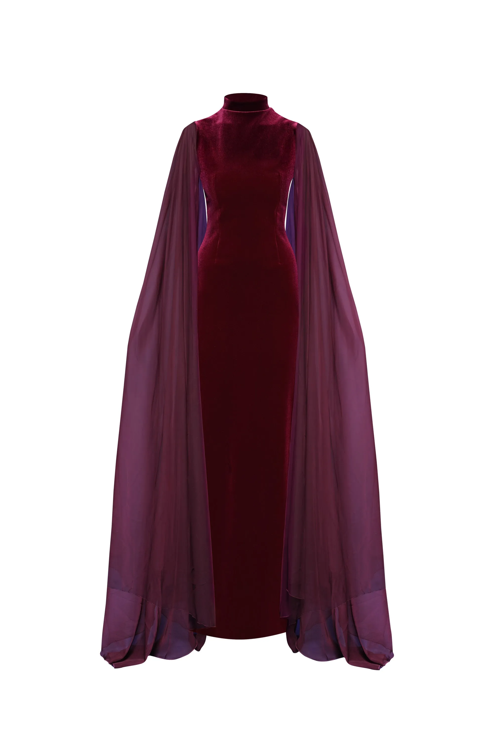 DILLA CHIFFON AND VELVET GOWN