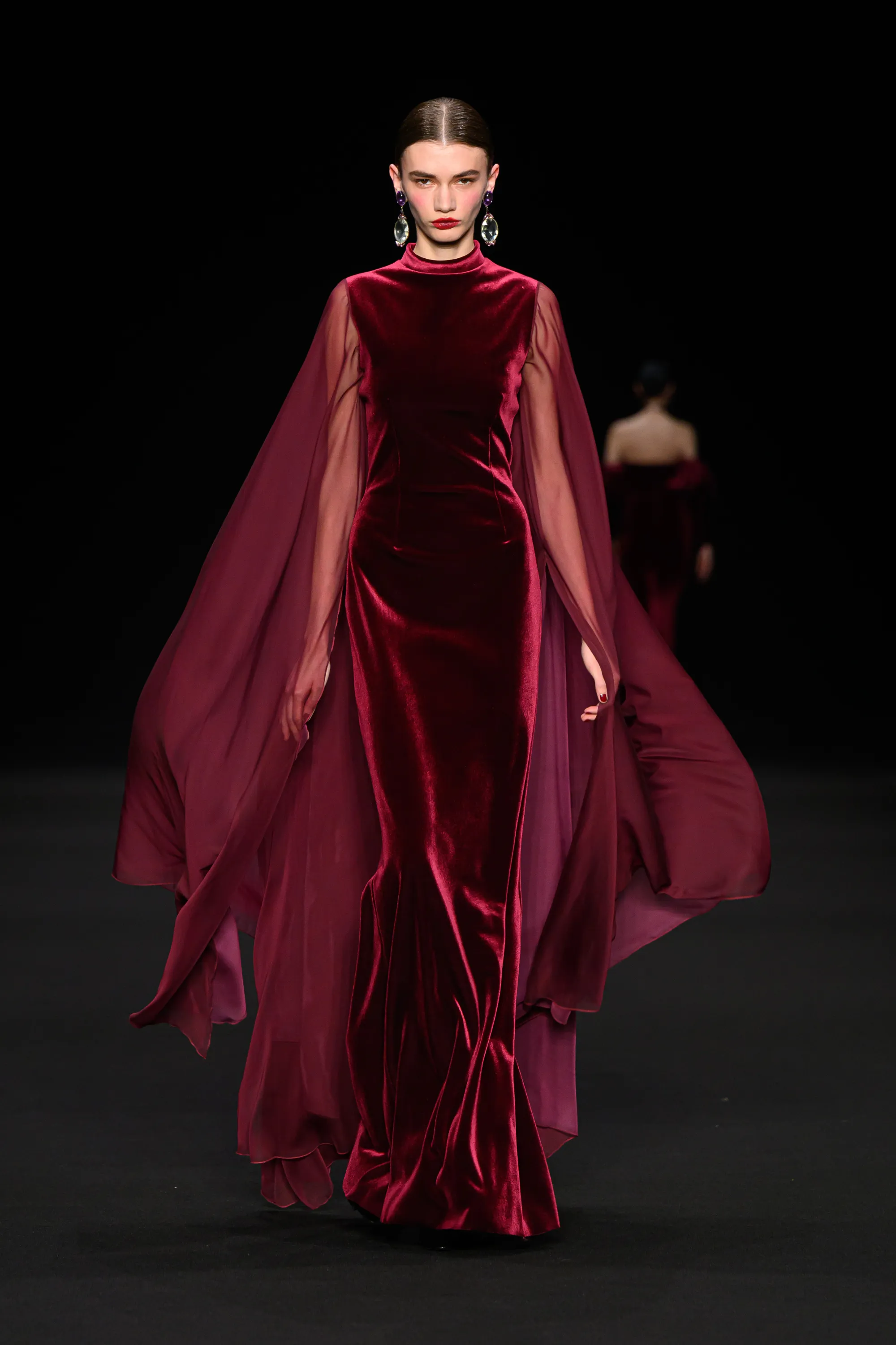 DILLA CHIFFON AND VELVET GOWN