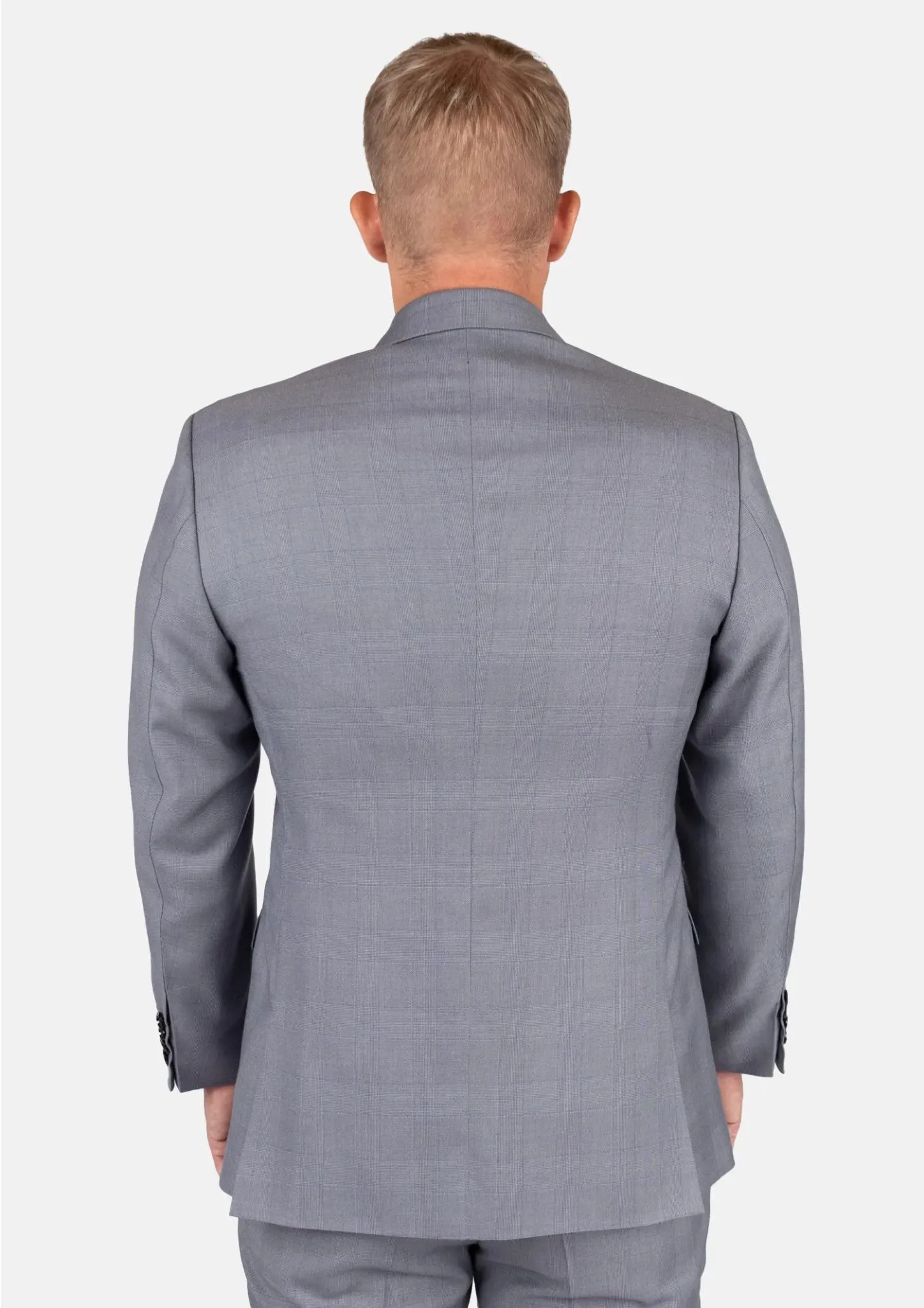 Ellis Light Grey Prince of Wales Suit