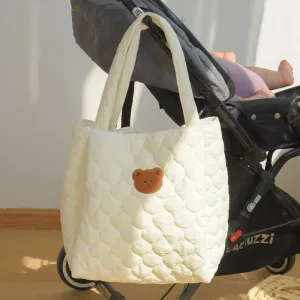 Embroidered Bear Mommy Diaper Bag