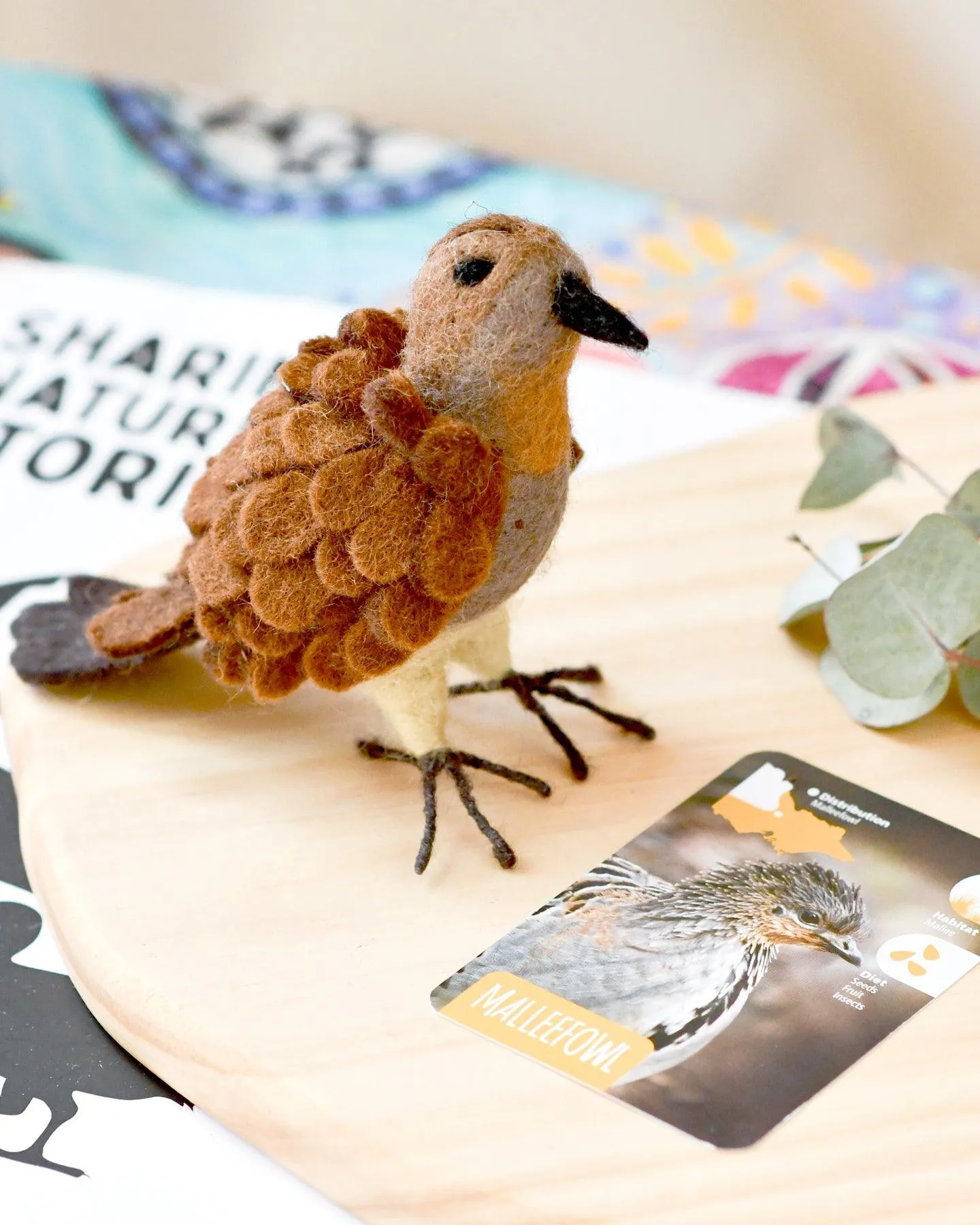 Felt Australian Toy - Malleefowl - Parks Victoria Nature Mascots