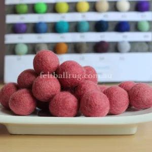 Felt Ball Candy Pink 1 CM,  2 CM, 2.5 CM, 3 CM, 4 CM Colour 15