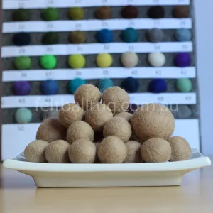 Felt Ball Hazelwood Brown 1 CM,  2 CM, 2.5 CM, 3 CM, 4 CM Colour 57