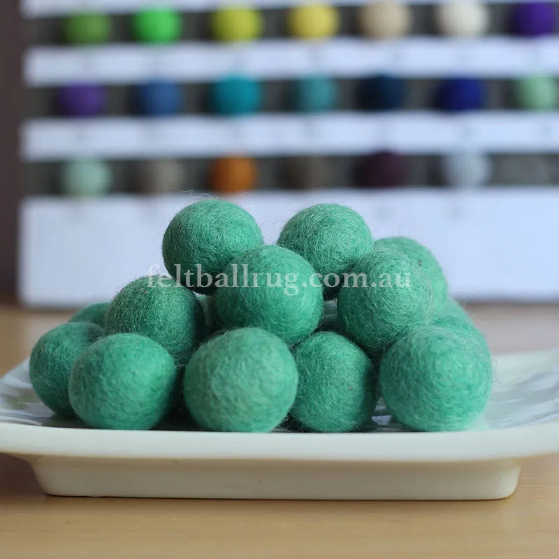 Felt Ball Spearmint 1 CM,  2 CM, 2.5 CM, 3 CM, 4 CM Colour 49