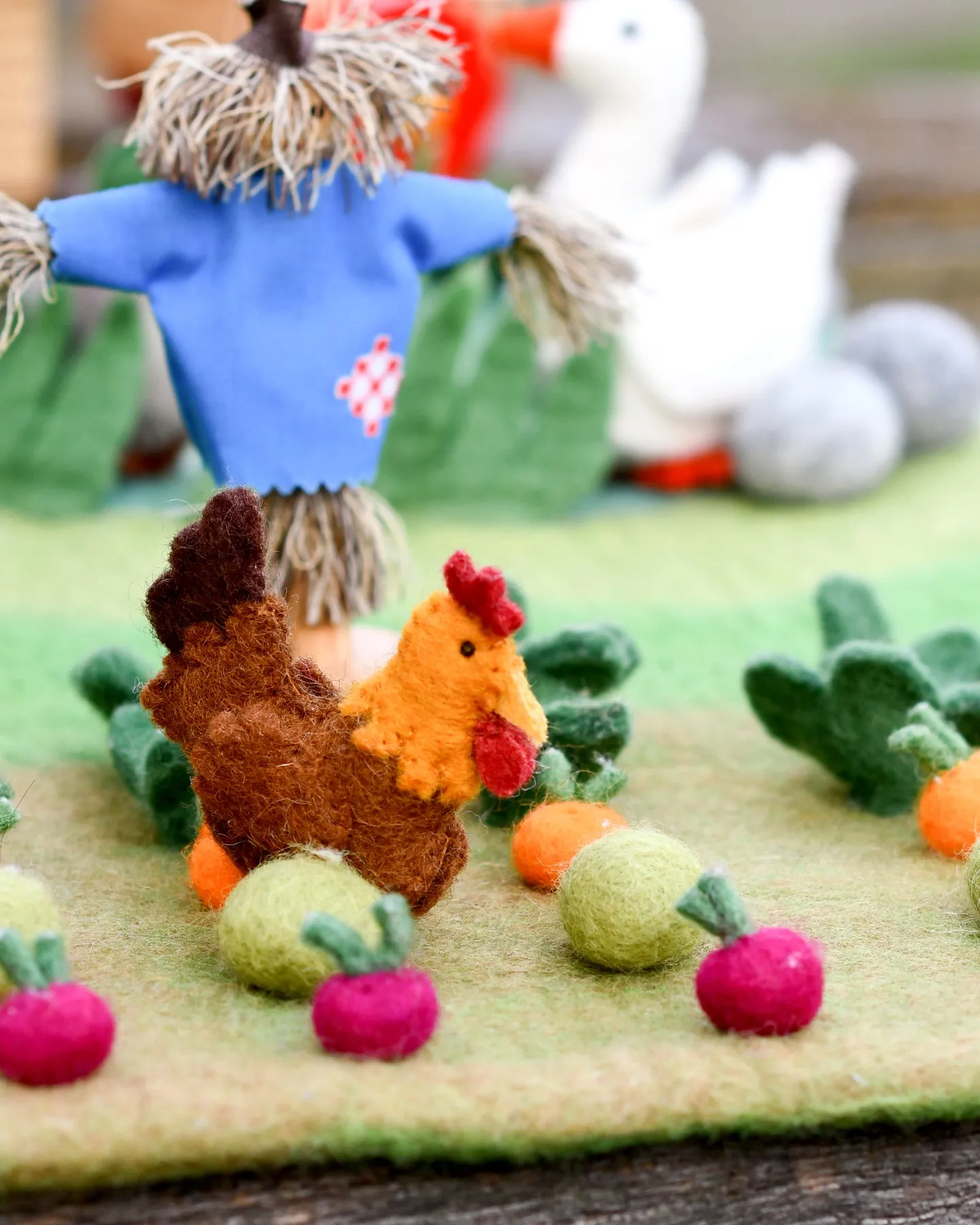 Felt Chicken Farm Animal Toy