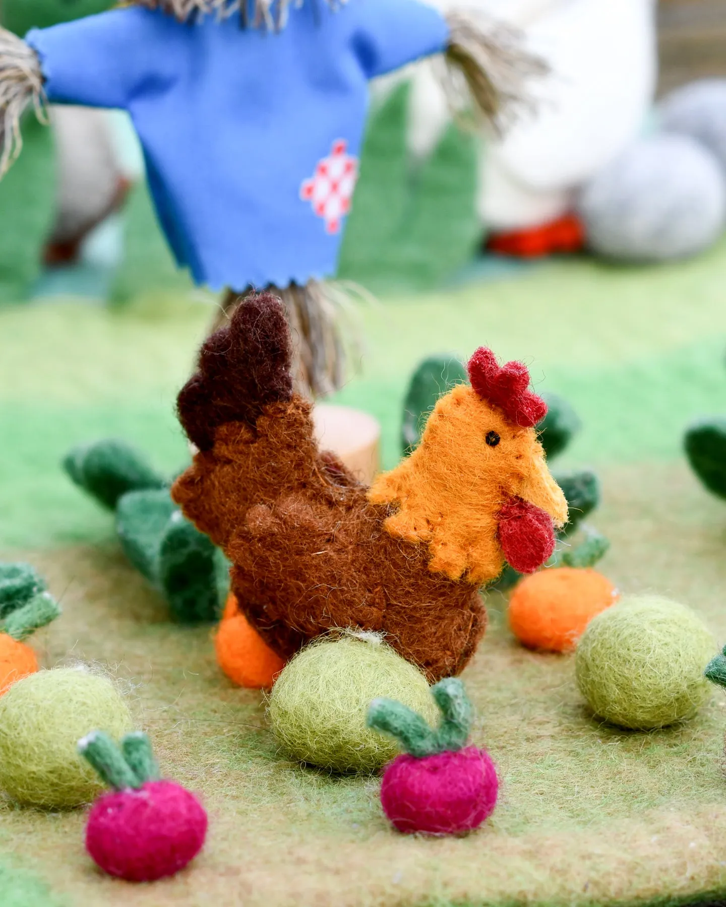 Felt Chicken Farm Animal Toy