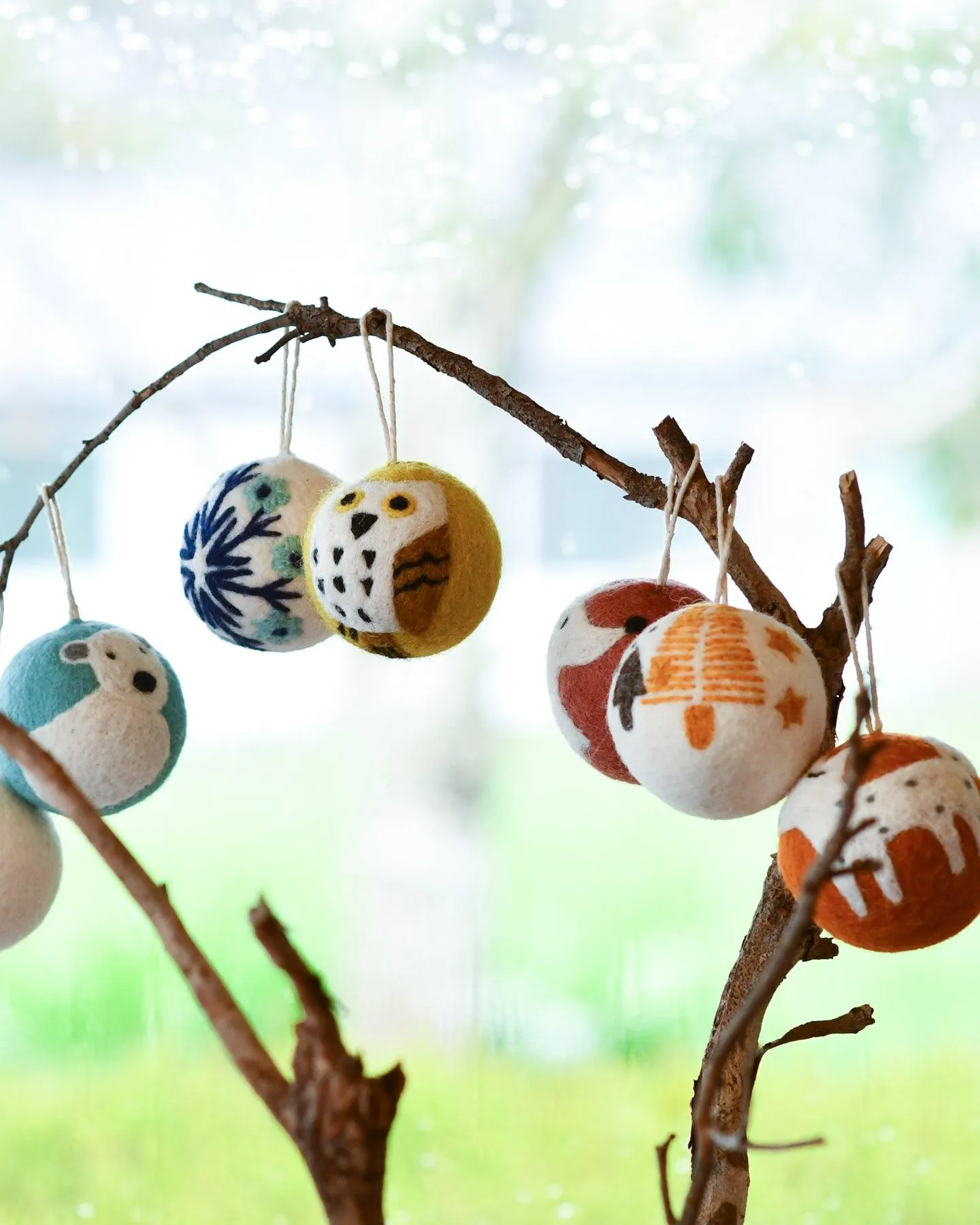 Felt Christmas Bauble Ornament - Owl