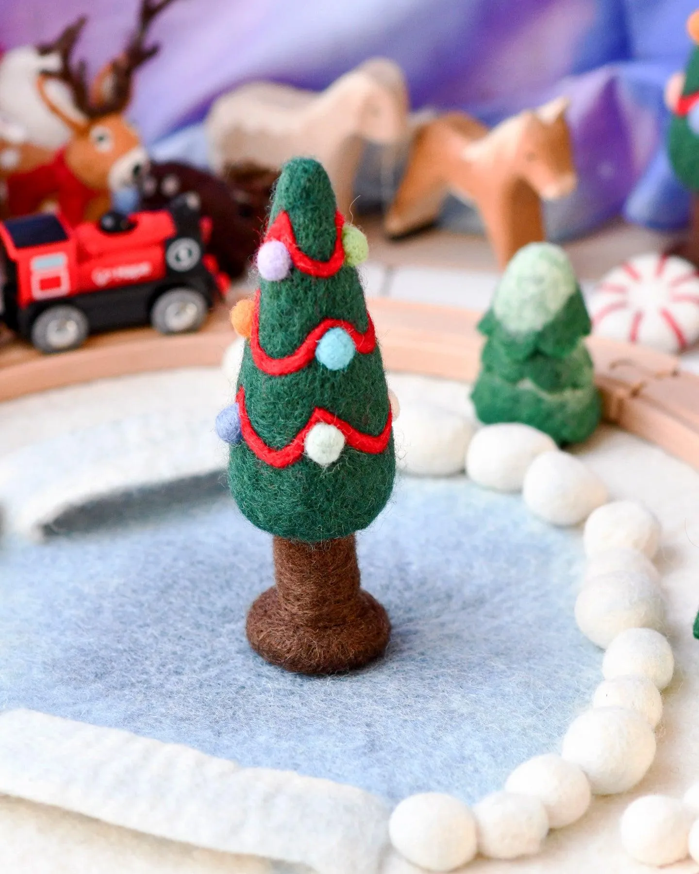 Felt Christmas Tree with Colourful Dots