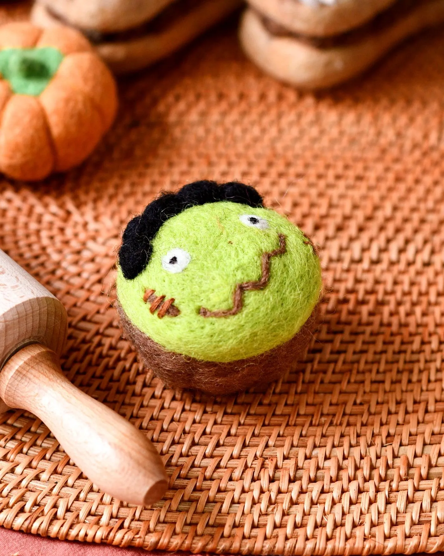 Felt Cupcake - Green Monster