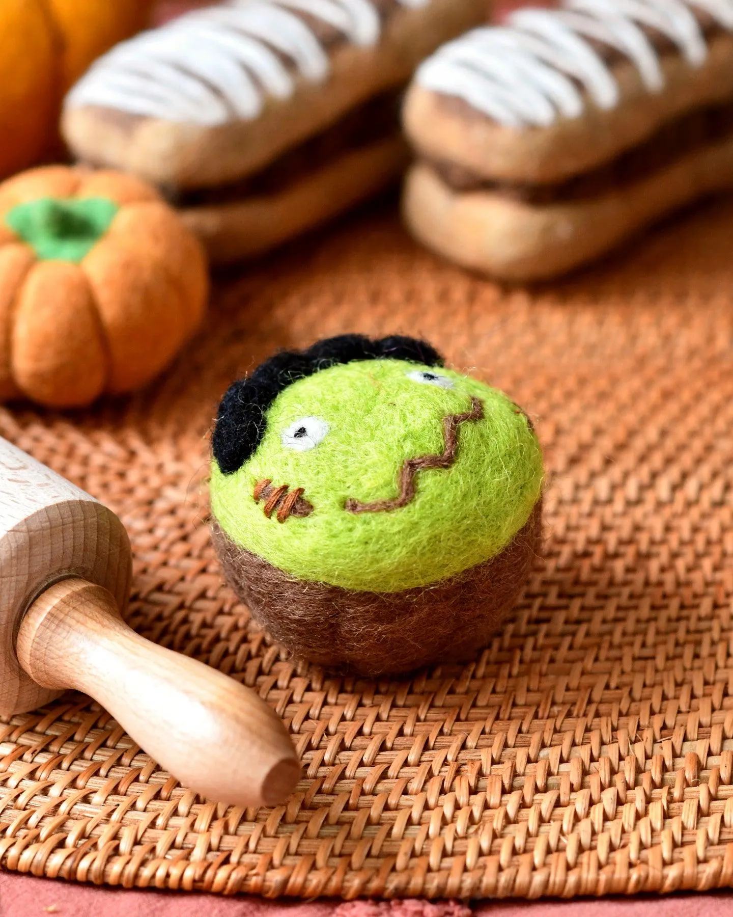 Felt Cupcake - Green Monster