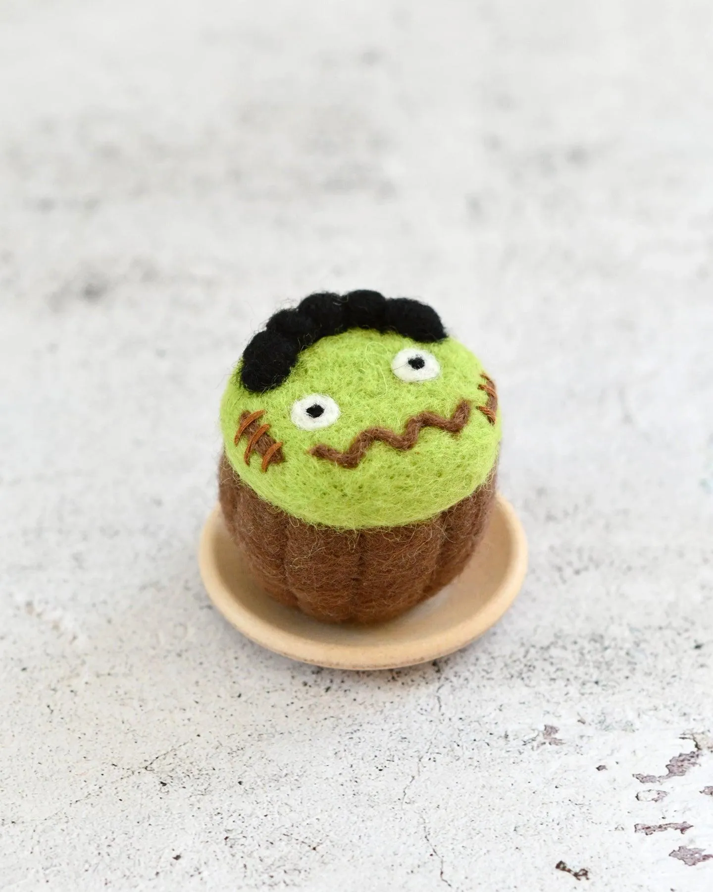 Felt Cupcake - Green Monster