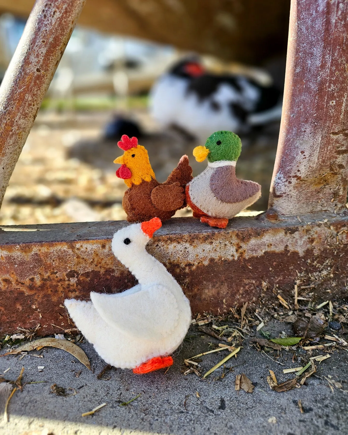 Felt Goose Farm Animal Toy