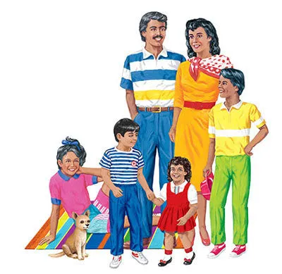 Felt Hispanic Family (PRE-CUT)