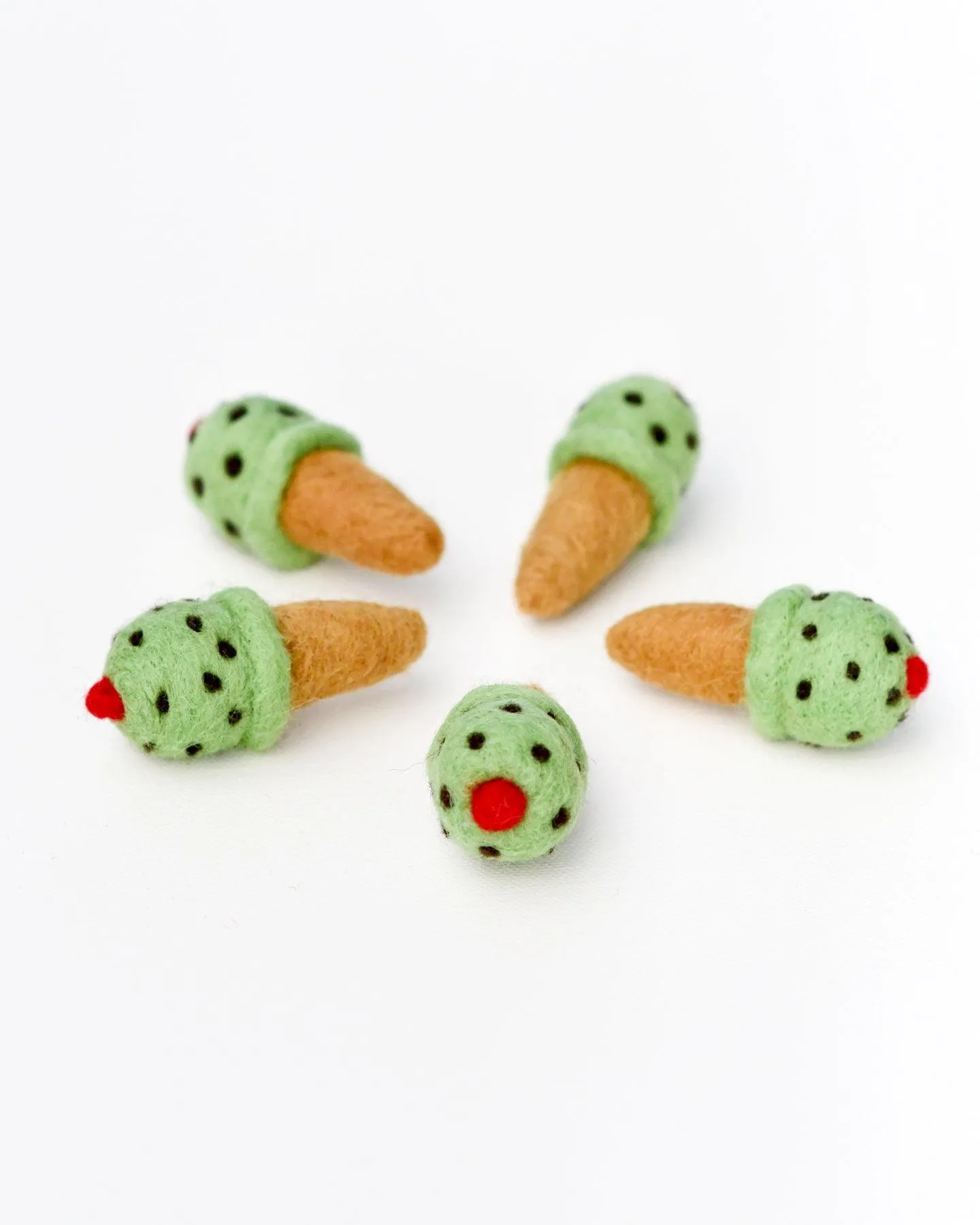 Felt Ice Creams - Pistachio with Chocolate Chips