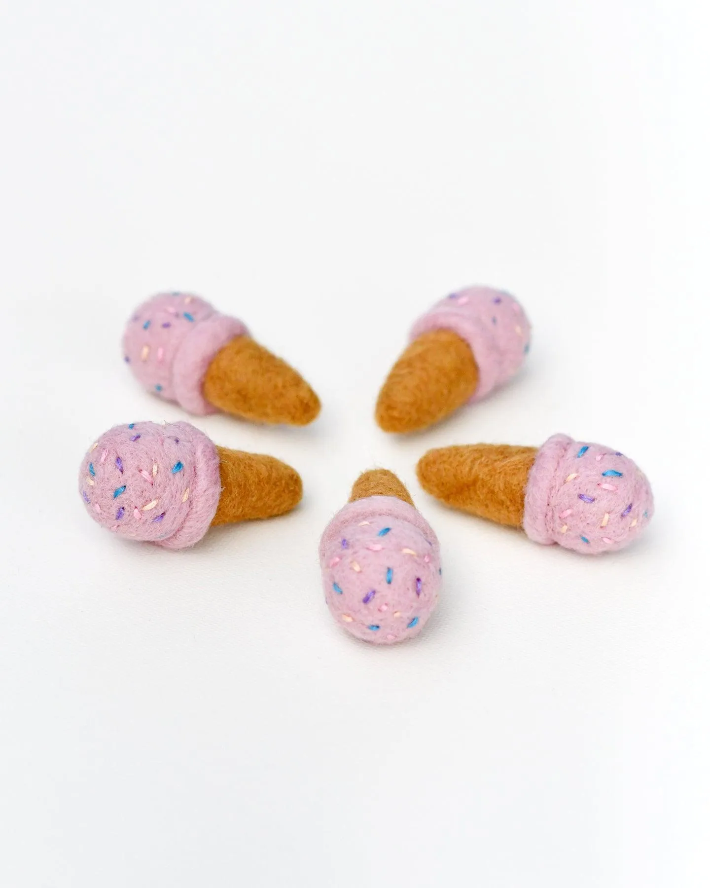 Felt Ice Creams - Strawberry with Sprinkles