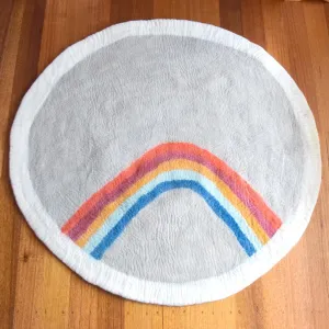 Felt Nursery Rug - Earthy Rainbow