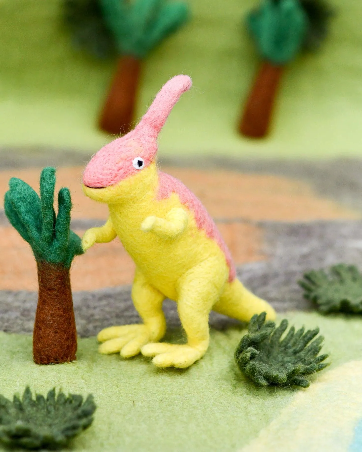 Felt Parasaurolophus Dinosaur Toy