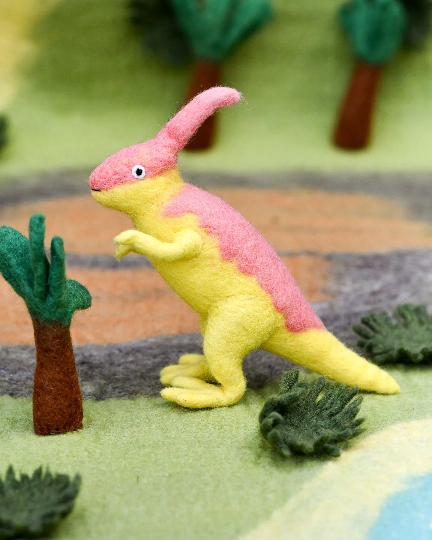 Felt Parasaurolophus Dinosaur Toy