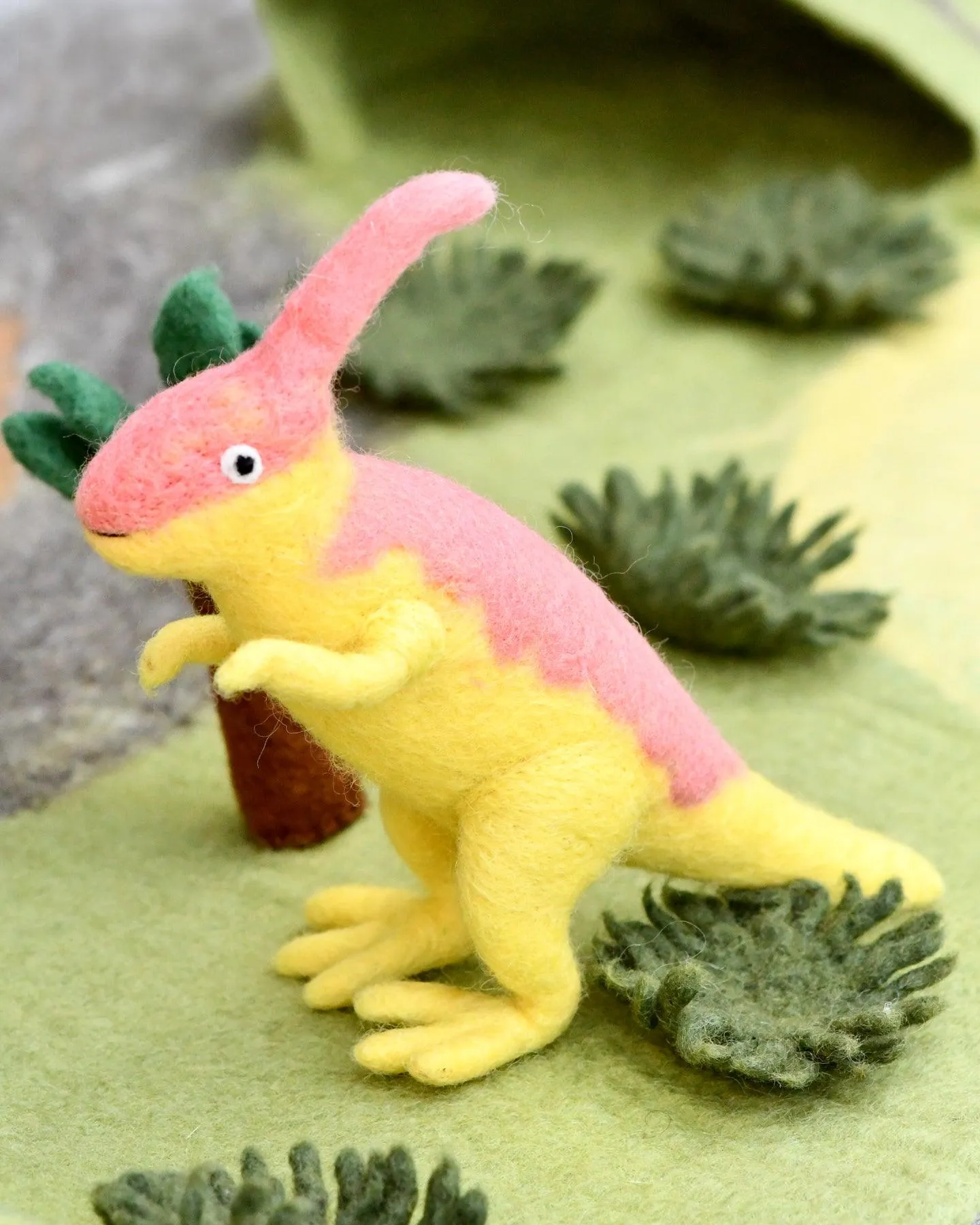 Felt Parasaurolophus Dinosaur Toy