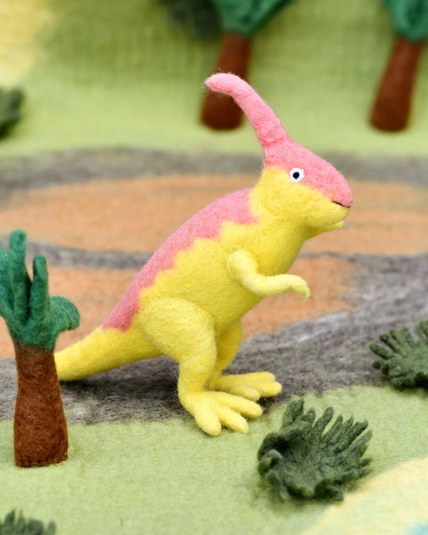 Felt Parasaurolophus Dinosaur Toy