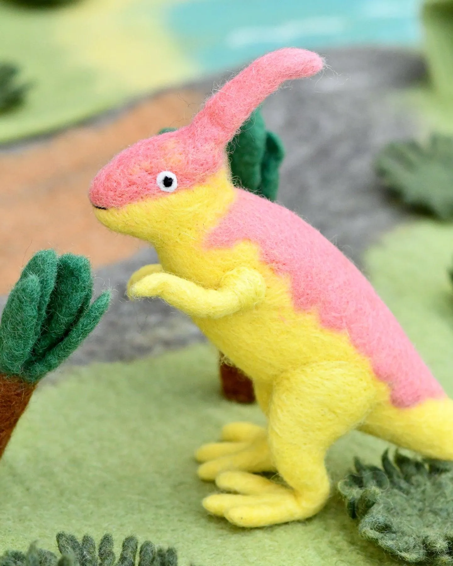 Felt Parasaurolophus Dinosaur Toy