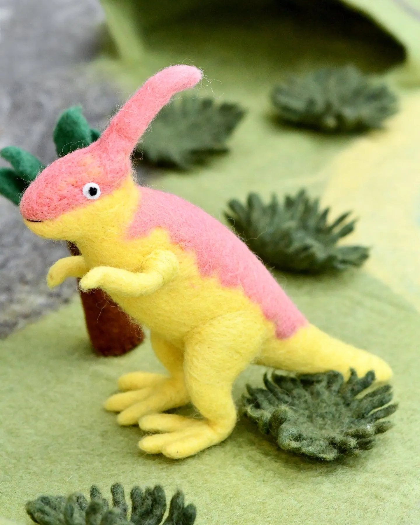 Felt Parasaurolophus Dinosaur Toy