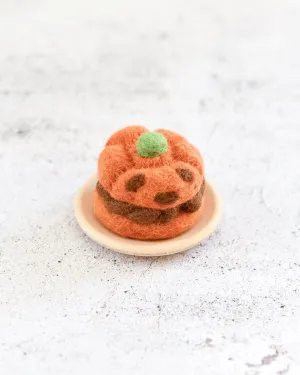 Felt Pumpkin Cream Puff for Halloween