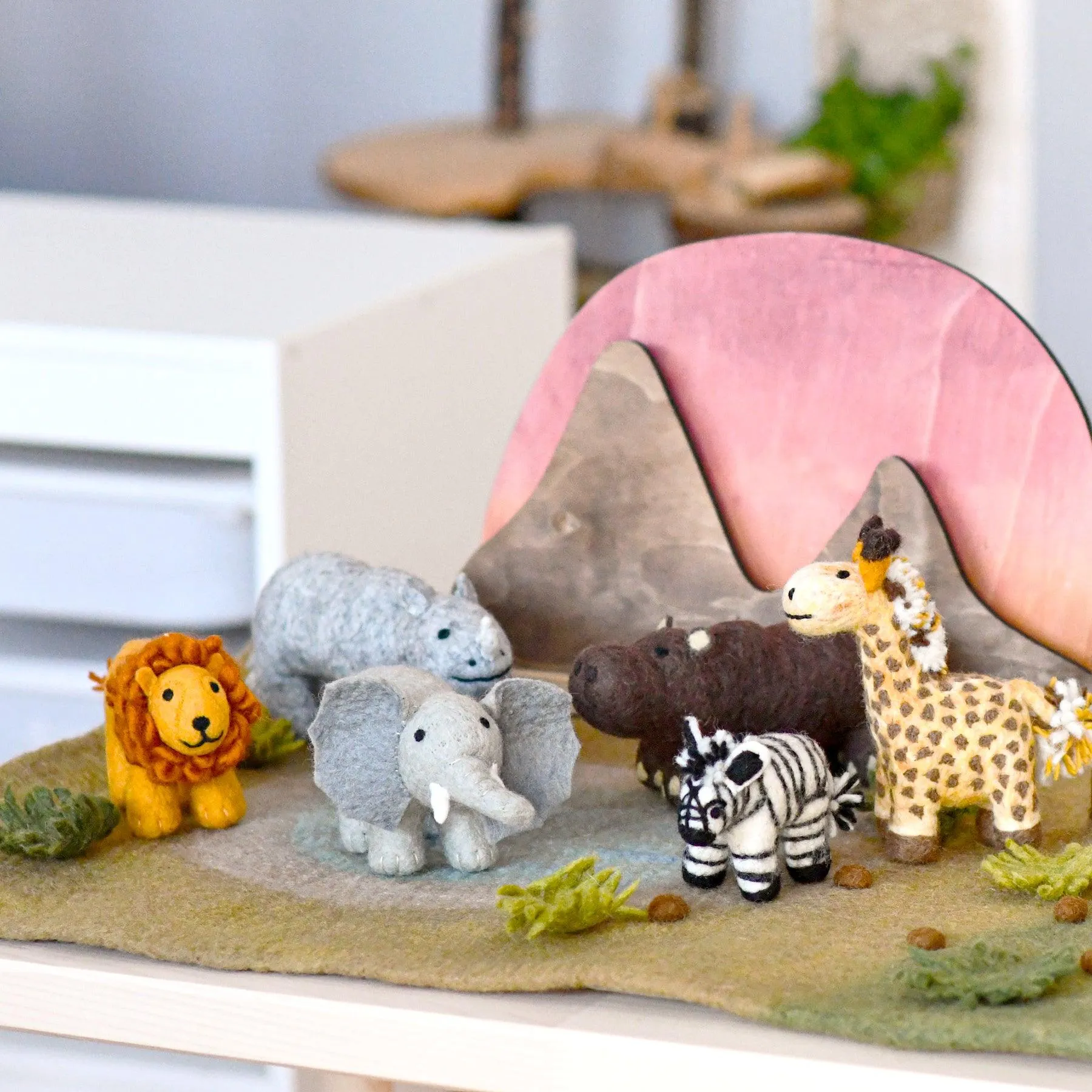 Felt Safari Lion Toy