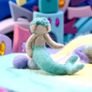 Felt Waldorf Merman - Blue Hair