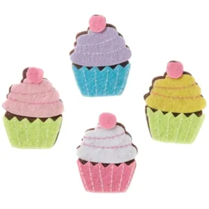 Felties Felt Stickers Cupcake 12 pieces