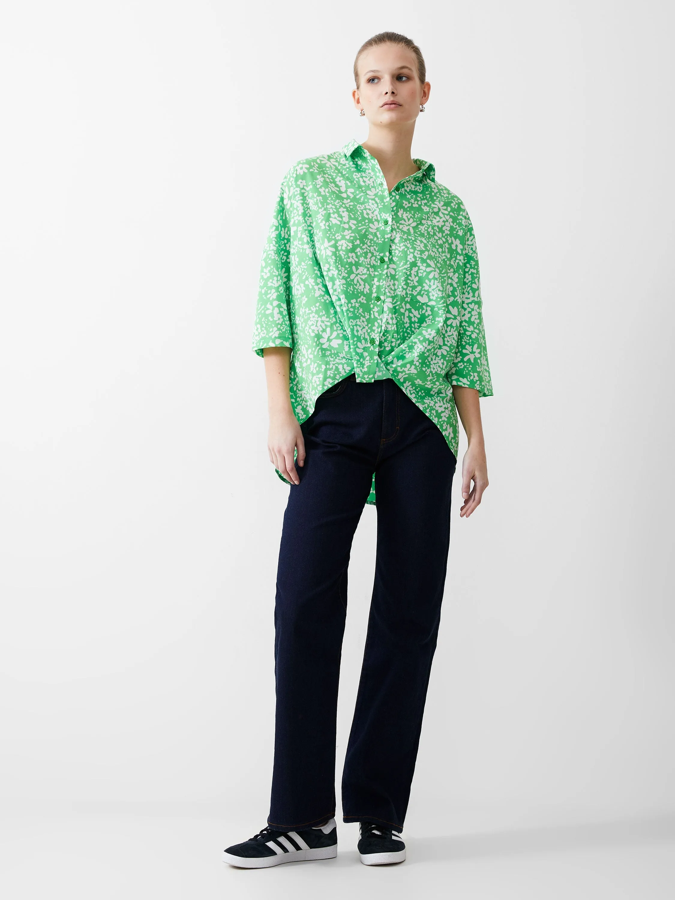 Florale Twist Crepe Light Shirt