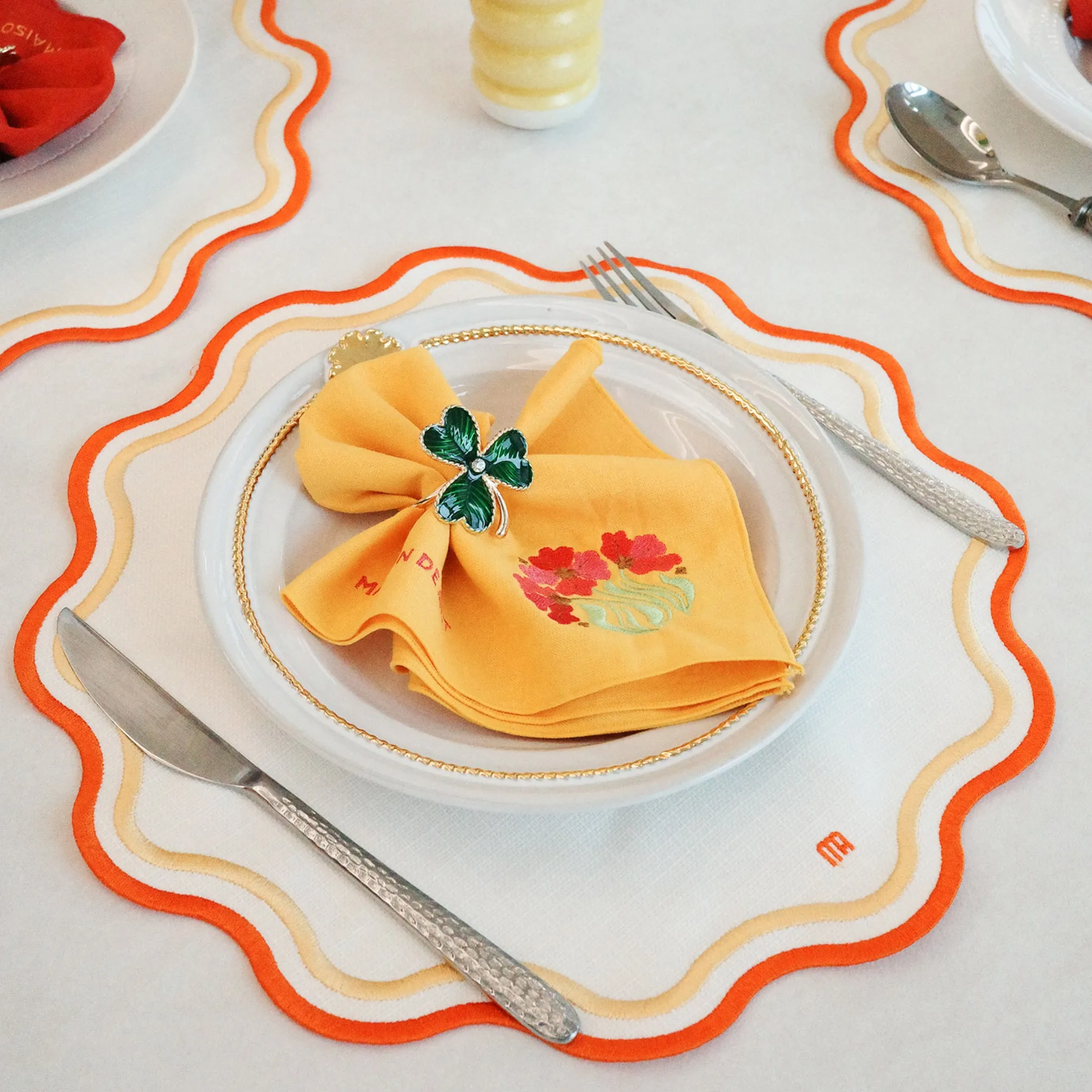 Floria Placemat - Orange