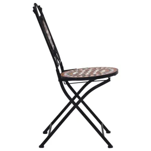 Folding Bistro Chairs 2 Pcs Mosaic Bistro Outdoor Patio Chair Ceramic