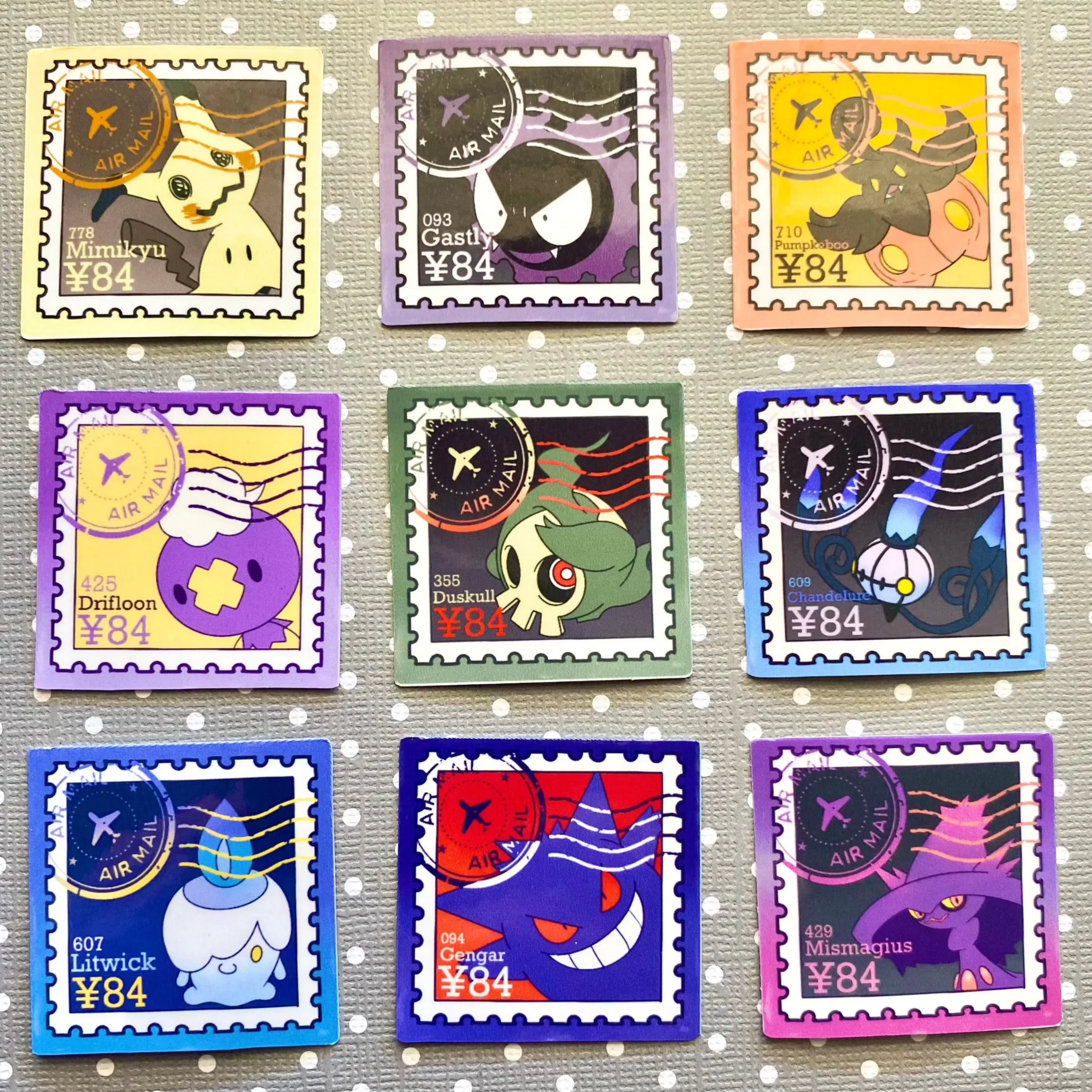 Ghost Type PokeStamps vinyl sticker pack