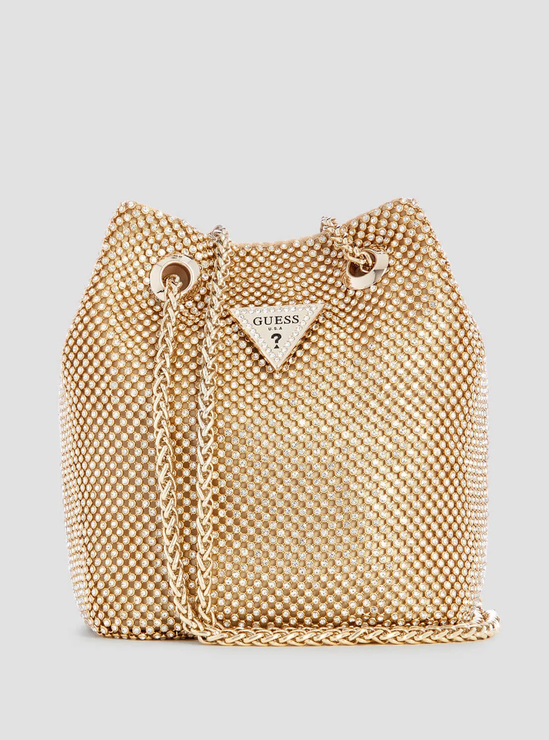 Gold Lua Pouch Crossbody Bag