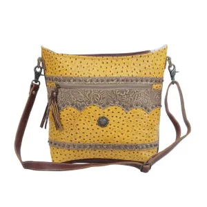 Gold Spell Leather Shoulder Bag