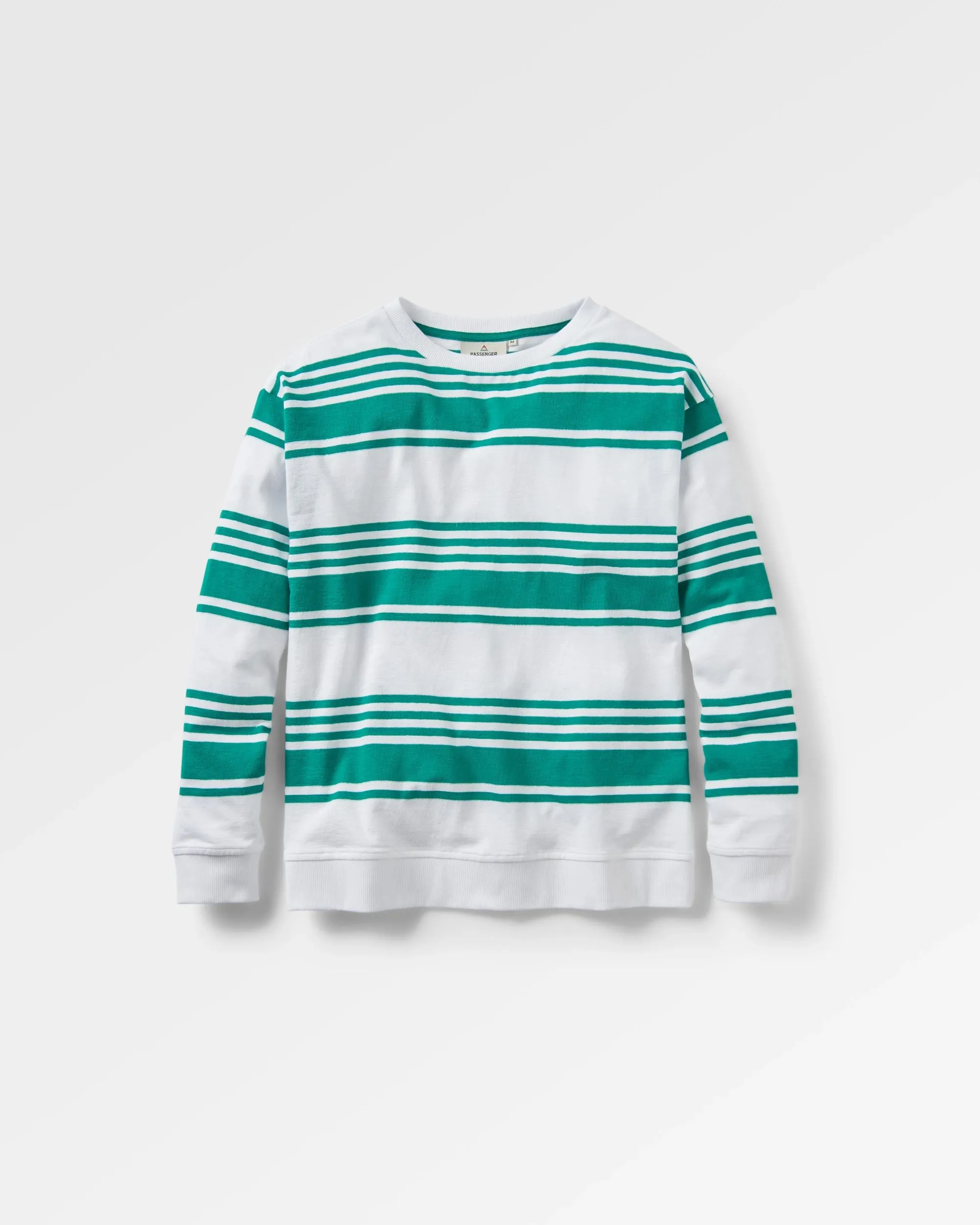 Graceful Textured LS Top - Greenlake Stripe