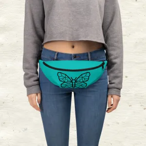 Grand Butterfly Aquamarine Fanny Pack