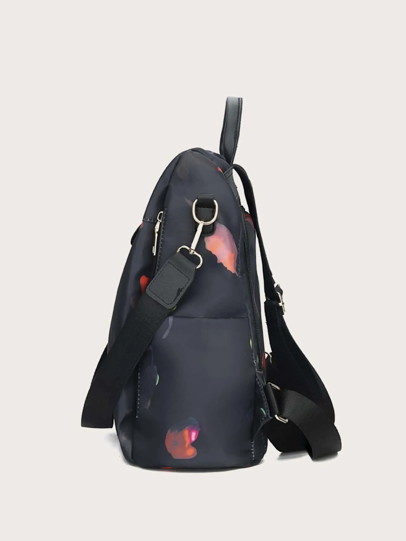 Graphic Print Functional Backpack