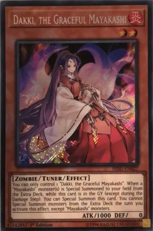 HISU-EN027 - Dakki, the Graceful Mayakashi - Secret Rare - Effect Tuner Monster - 1st-Edition - Hidden Summoners