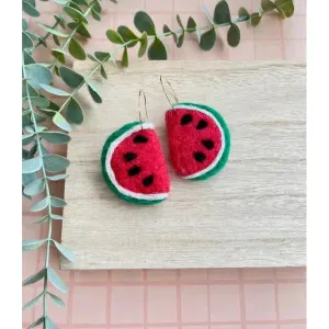 Honey Loom Designs: Watermelon Earrings