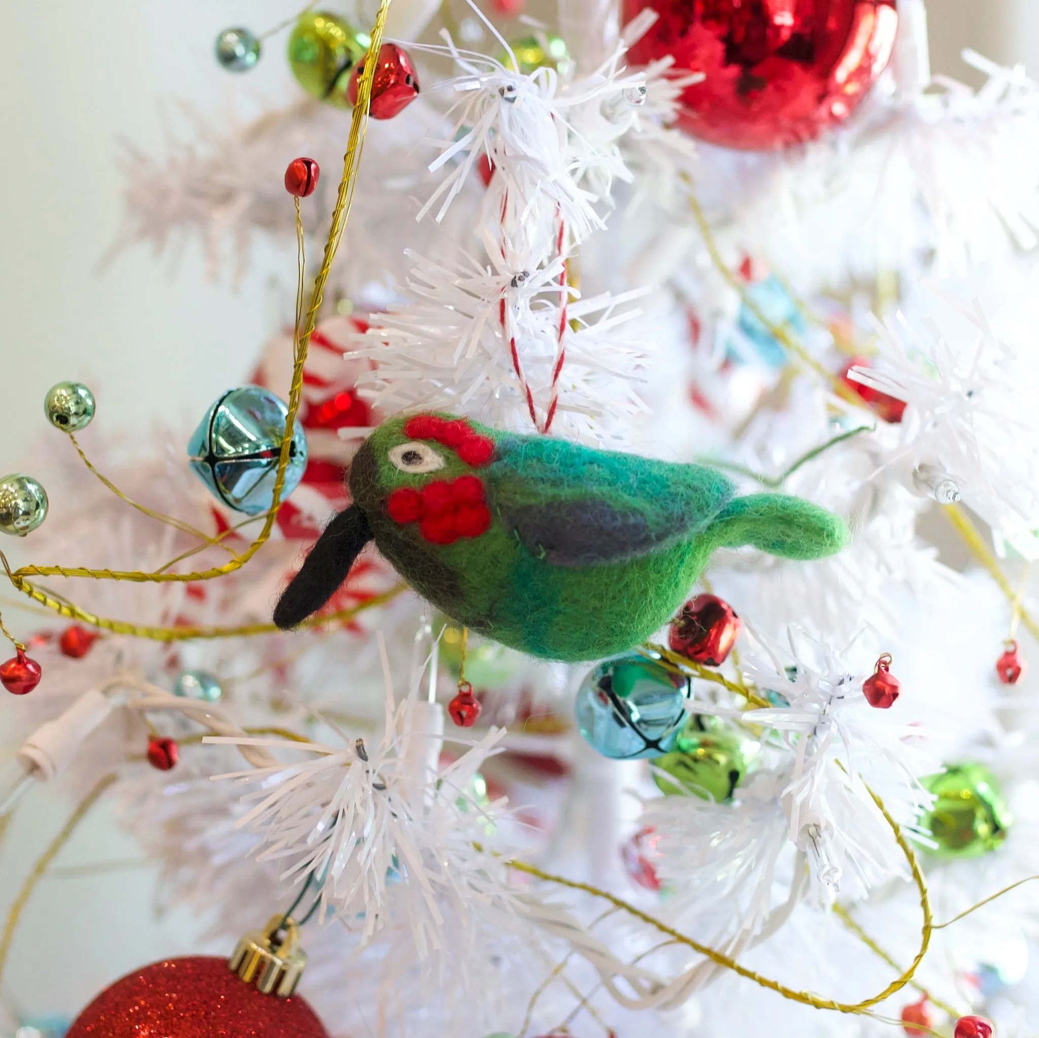 Hummingbird Ornament, Felt Wool