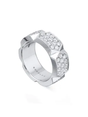 Jazz White Gold Pavé Diamond Ring