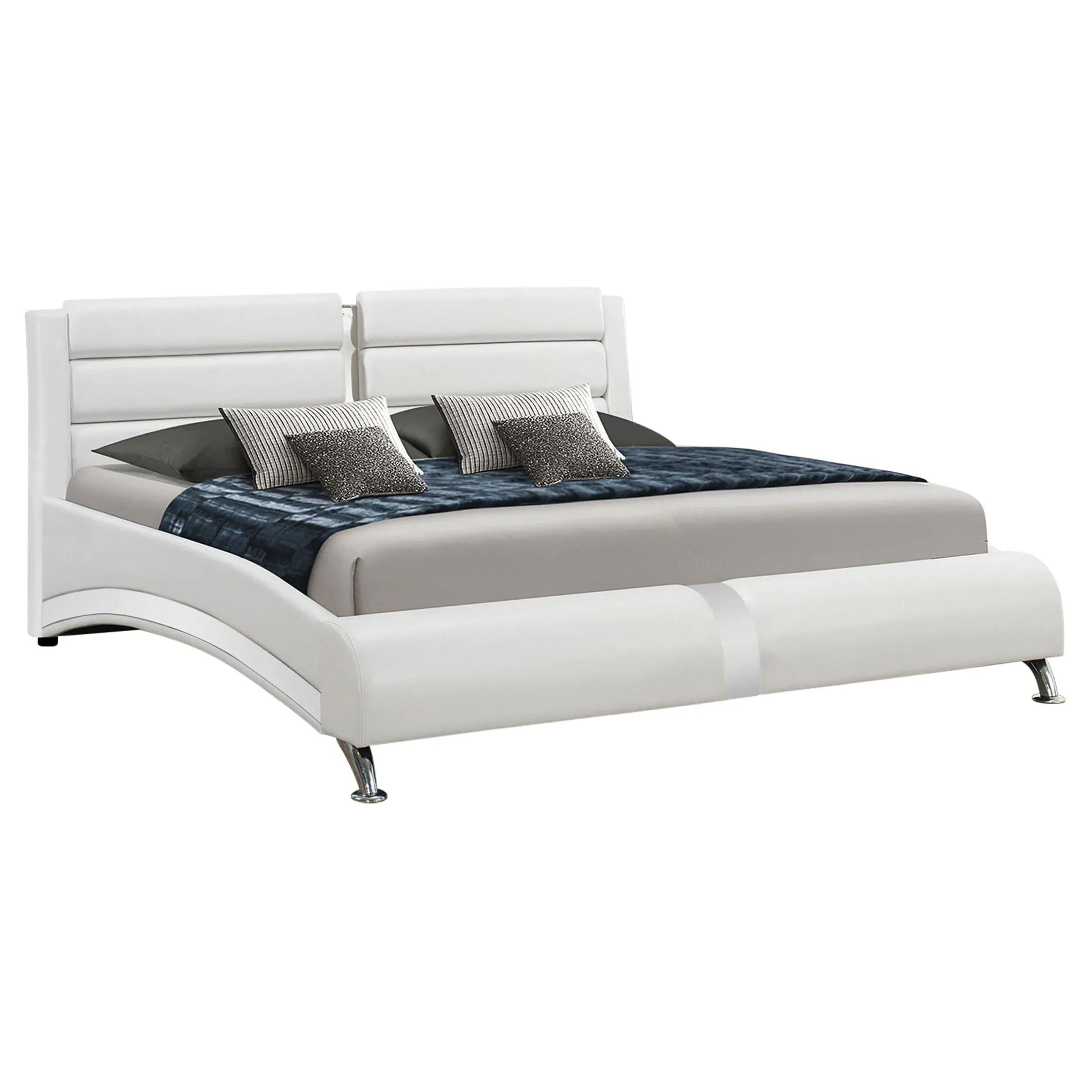 Jeremaine Eastern King Upholstered Bed White