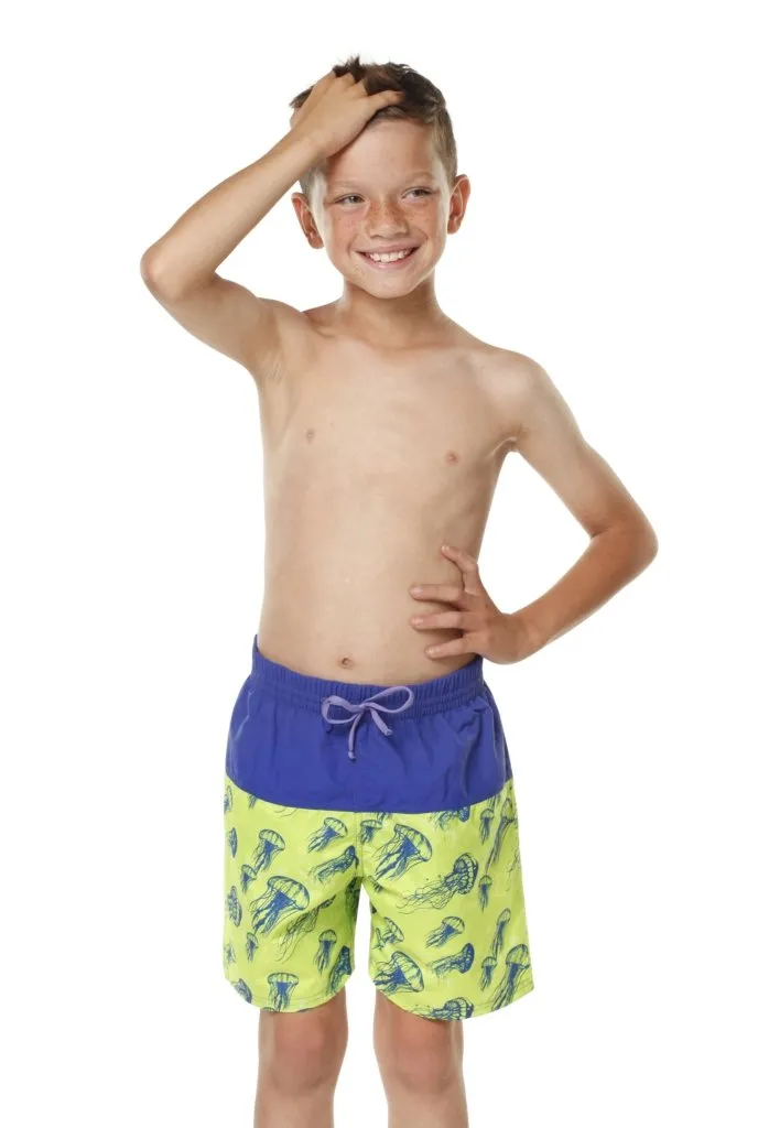 Kes-Vir Boys Incontinence Board Shorts Jellyfish