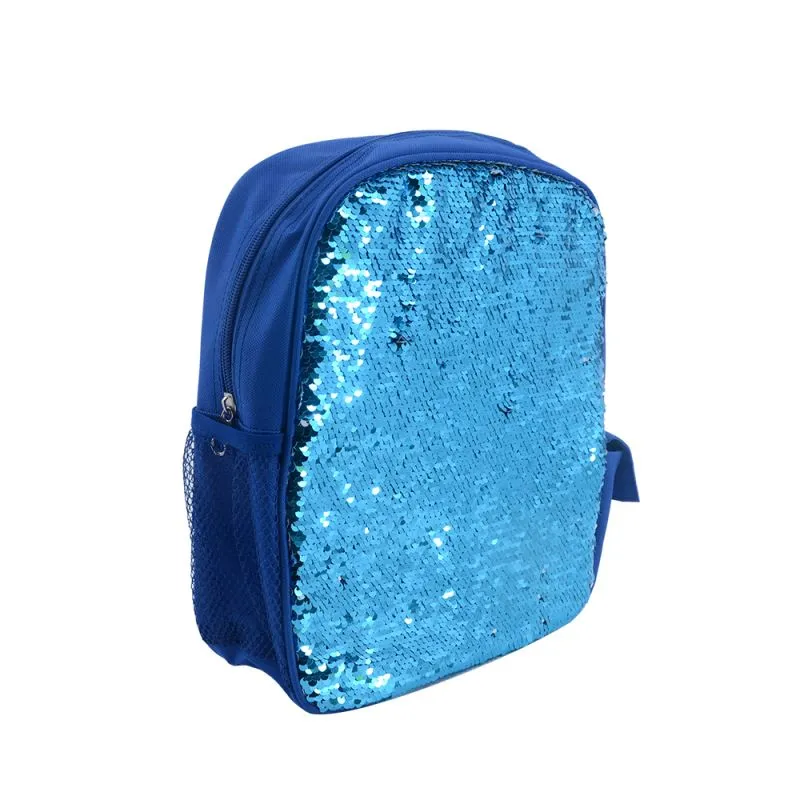 Kids Blue Sequin Backpack