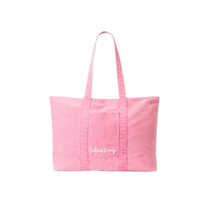 Kulani Kinis Weekender Beach Tote Bag - Pink Denim