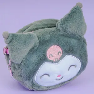 Kuromi Fluffy Face Sling Bag