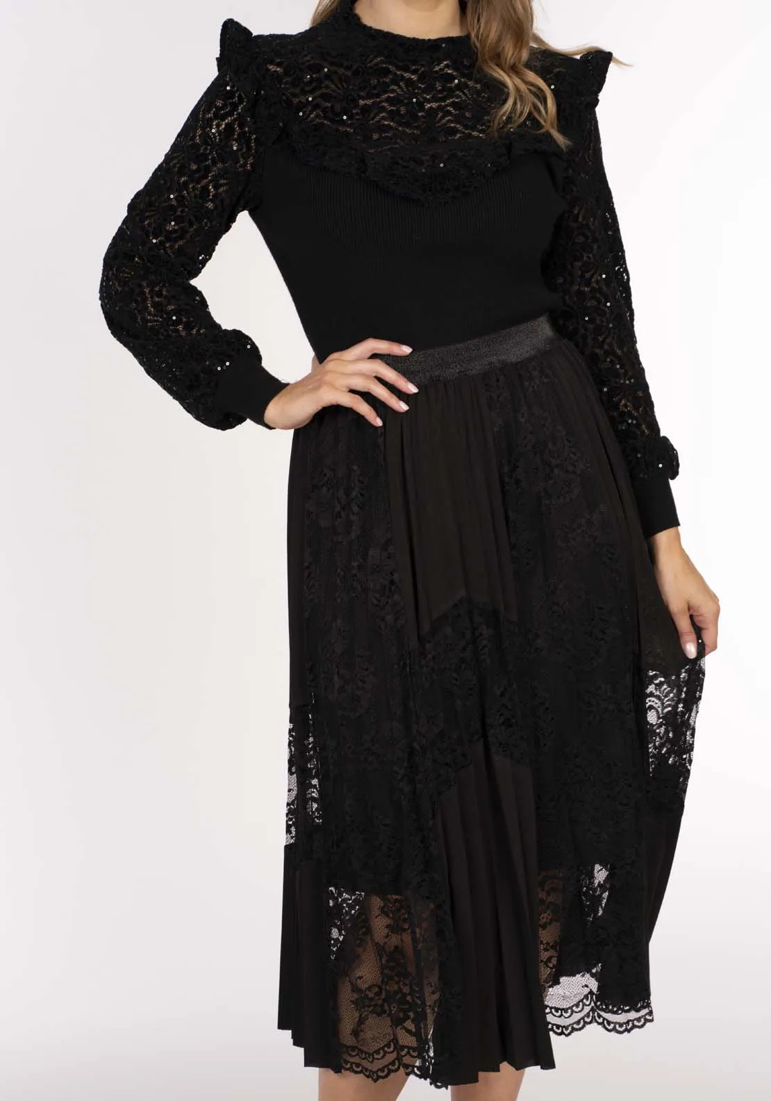 Lace Skirt - Black